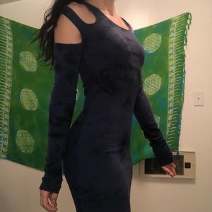 RVCA cut-out sleeve, distressed mini dress!